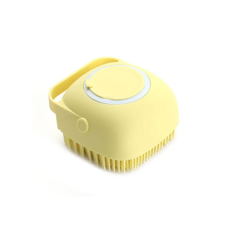 Brosse de bain – Silicone doux avec distributeur de shampoing