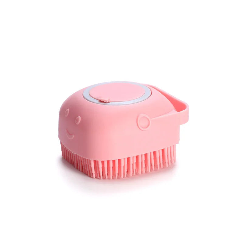 Brosse de bain – Silicone doux avec distributeur de shampoing